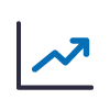 An upward trending line graph, symbolizing growth or positive progress.